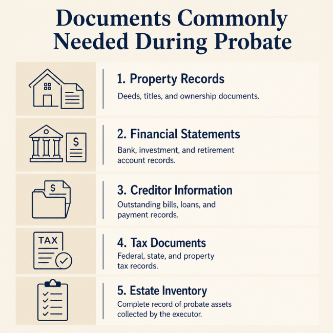 What Documents Are Needed for Probate? A Complete Guide 2 Documents commonly needed during probate