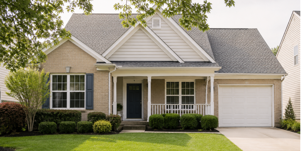 Exterior of a home with a for-sale sign, representing the emotional and practical aspects of probate real estate sales