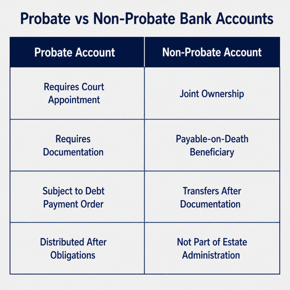 probate vs non probate bank accounts