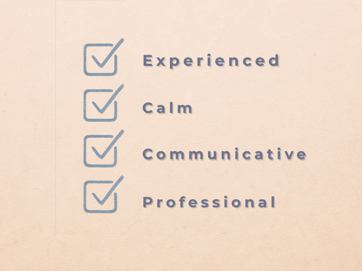 Checklist of traits for a good probate real estate agent: knowledgeable, communicative, organized, respectful, and team-oriented