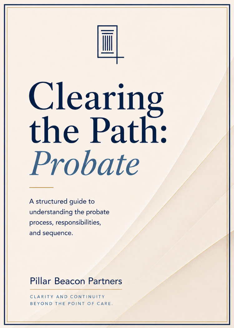 Clearing the Path Probate Guide by Pillar Beacon Partners