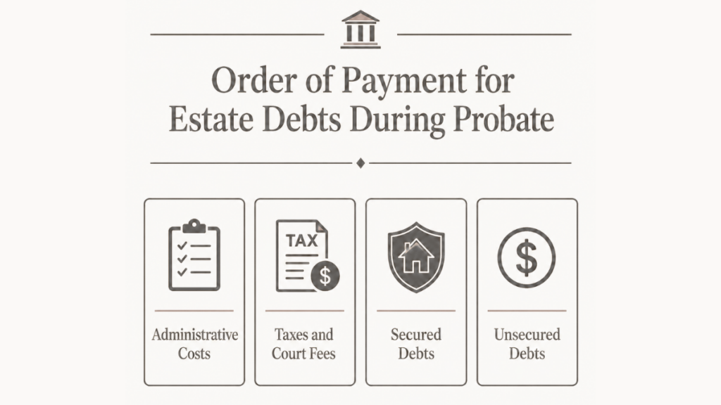 who pays debts during probate
