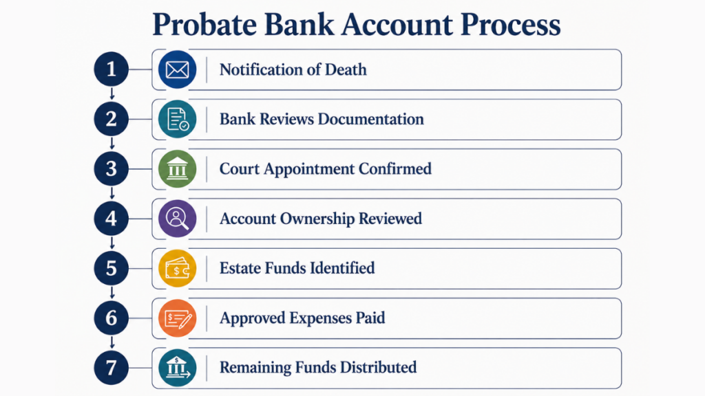 bank accounts during probate process
