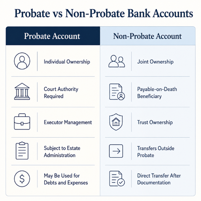 probate vs non probate bank accounts