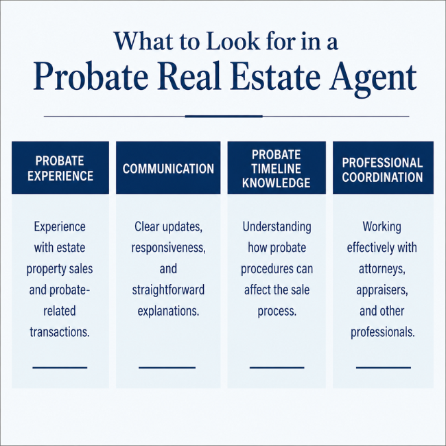what to look for in a probate real estate agent