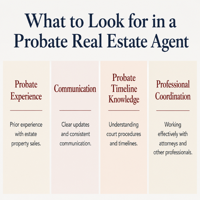what to look for in a probate real estate agent